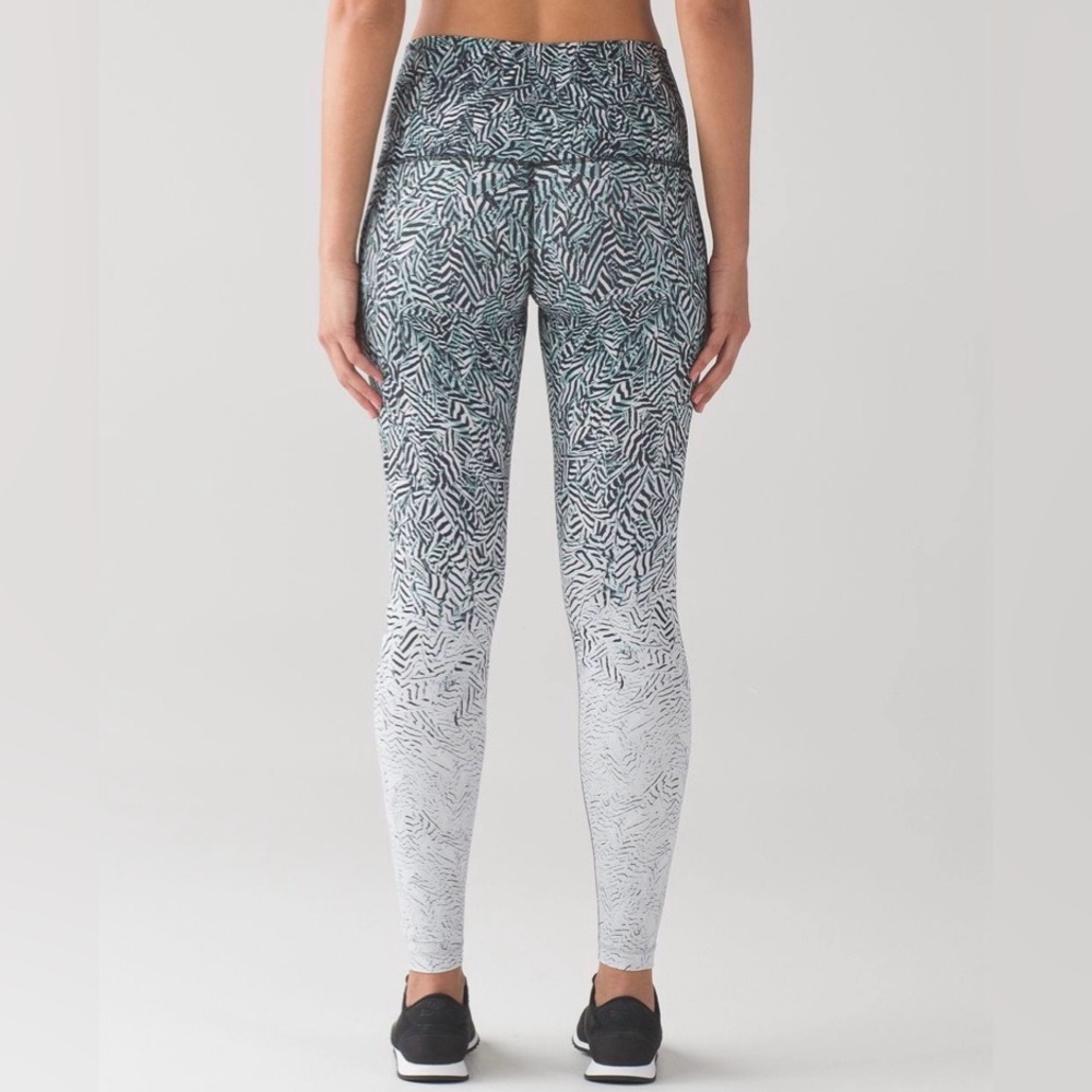 LULULEMON Wunder Under Pant HR Dazzle Nulux Dazzle W.U. 50g Alpine White Black